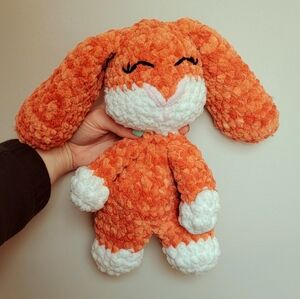 Orange and White Plush Bunny Toy